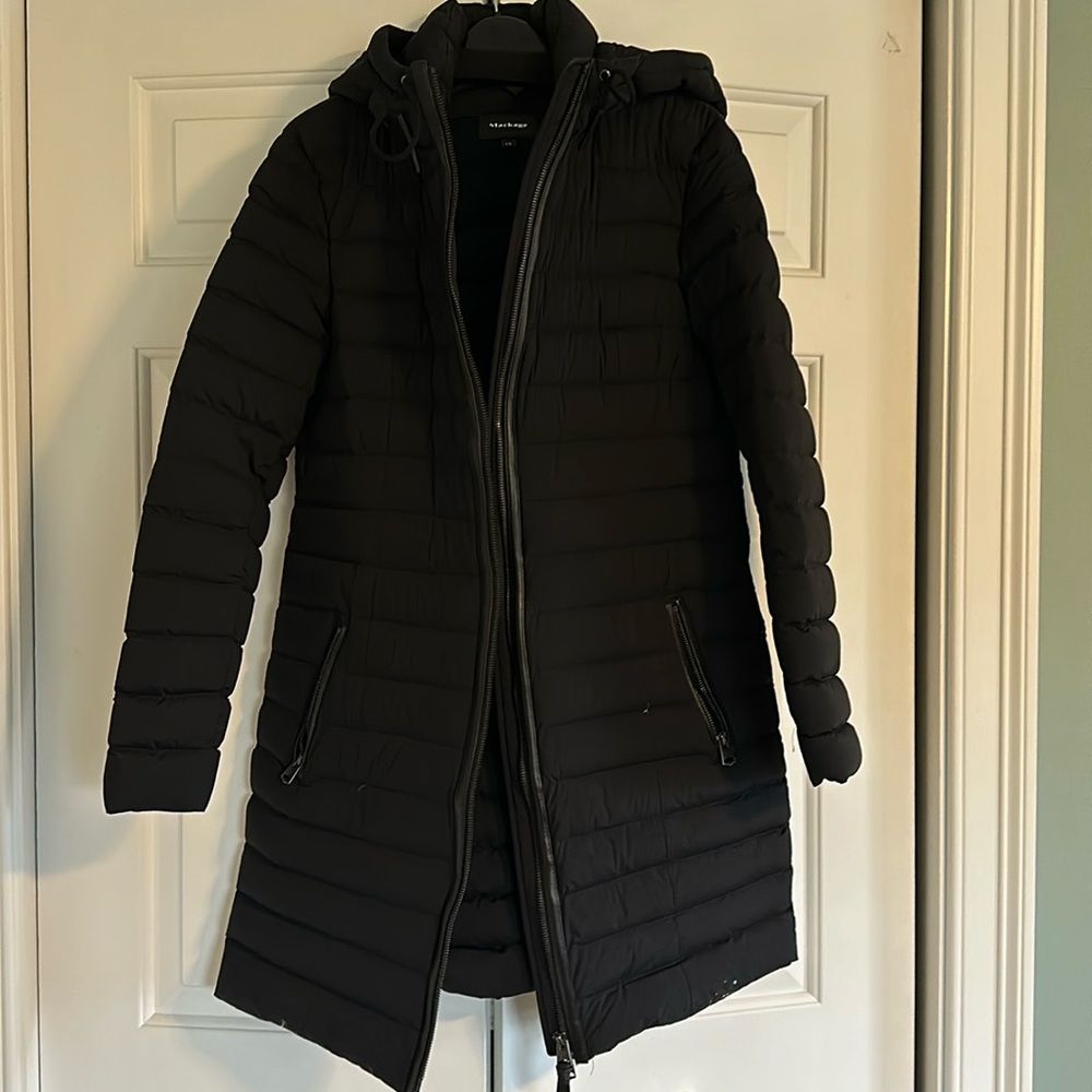 Mackage Calna Mid-thigh Lightweight Down Coat With Drawstring Hood
